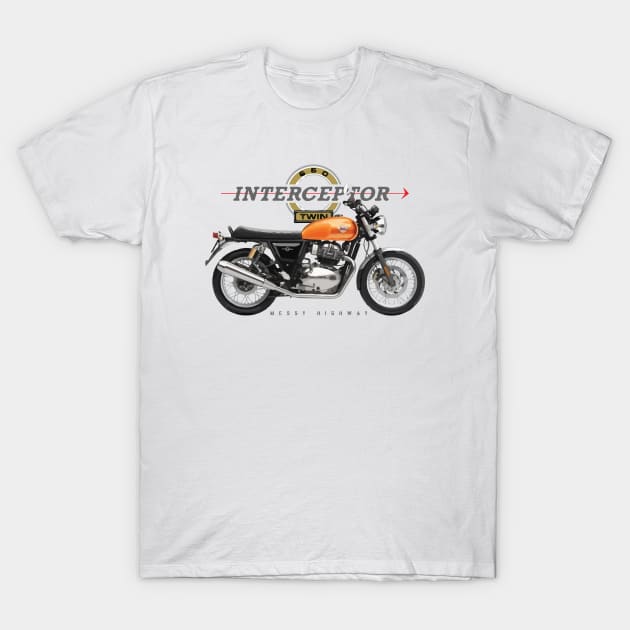 Royal Enfield Interceptor 650 18 orange, sl T-Shirt by MessyHighway